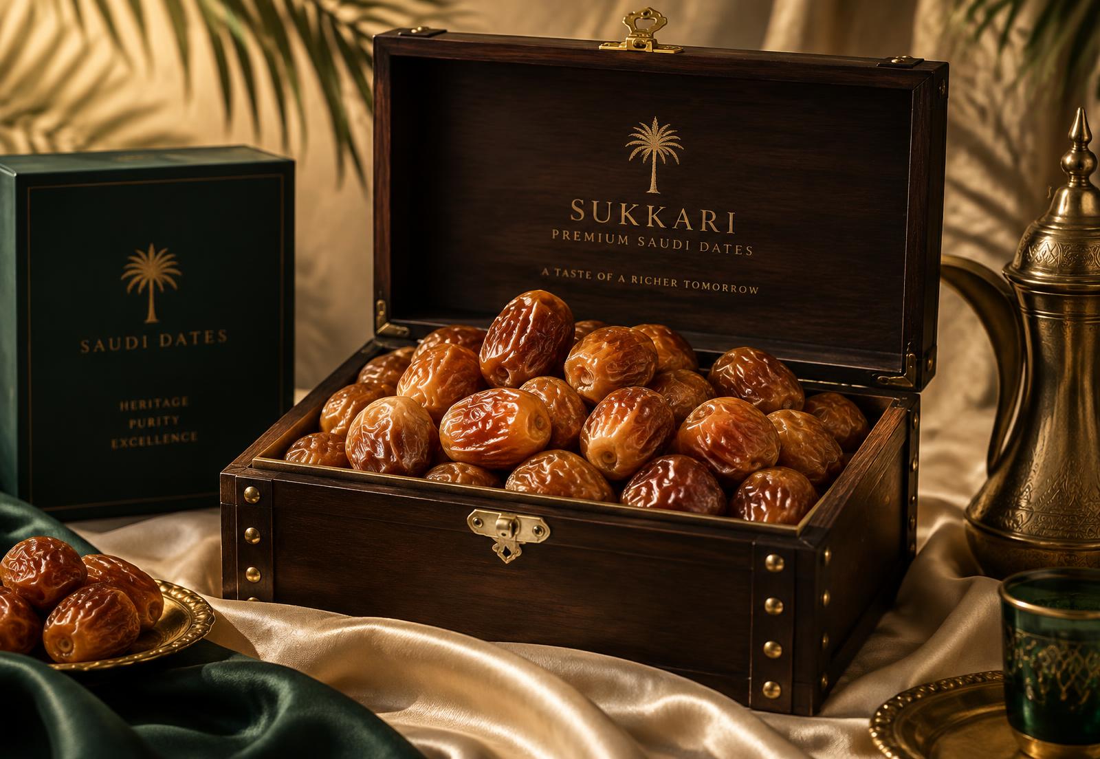 تمور فاخرة في صندوق ملكي
